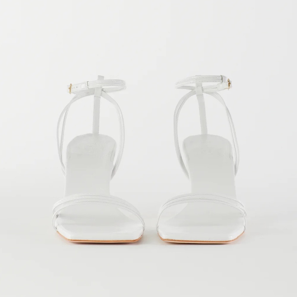 Tibi brand New Guy Naplack Sandal White 38/8 - Picture 8 of 8